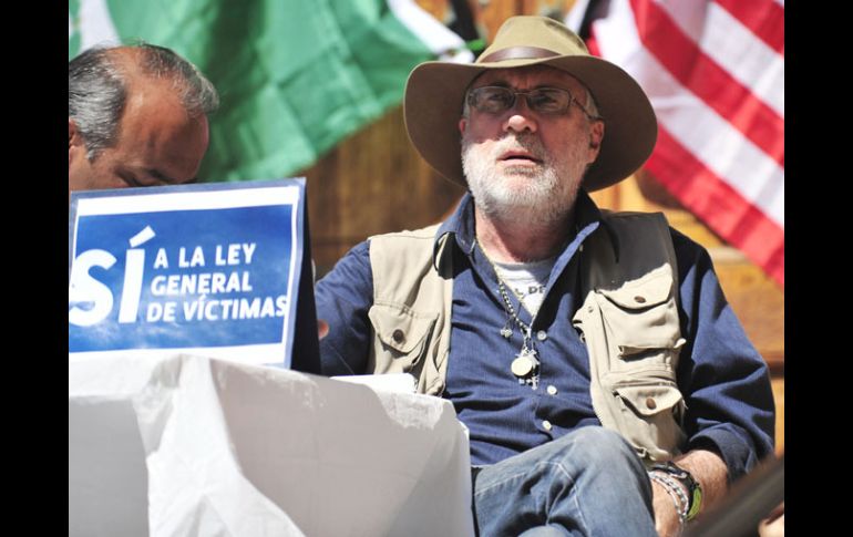 El poeta y activista mexicano Javier Sicilia afirmó que se debe mantener la presión para lograr un cambio. NOTIMEX  /