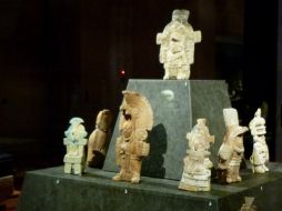 Piezas prehispánicas de cerámica, metal, concha y piedra, representativas de la cultura Maya. NTX  /