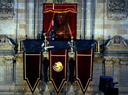 Todo se encuentra listo para que el presidente, Felipe Calderón Hinojosa encabece la ceremonia cívica. NTX  /