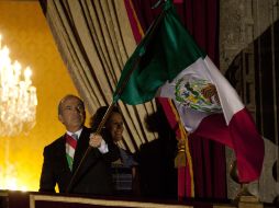 El mandatario mexicano, encabezó su última ceremonia del Grito de Independencia como Presidente de México. AP  /