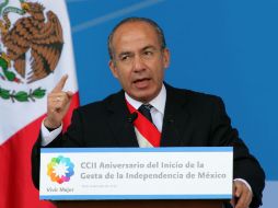 El Presidente Felipe Calderón encabeza el 202 Aniversario de la Independencia de México. EL UNIVERSAL  /