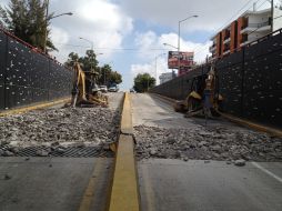 La tormenta de anoche provocó que el colector López Mateos se dañara. ESPECIAL  /