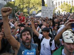 Manifestantes participan en las actividades organizadas por el movimiento 'OWS' en Foley Square, Lower Manhattan. REUTERS  /