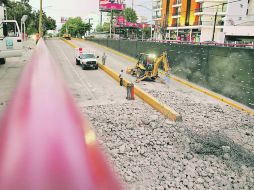 LOS TRABAJOS. Los daños en López Mateos dejaron secuelas que durarán un largo tiempo.  /