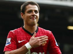 Pese a que falló un penal, 'Chicharito' anotó y puso un servicio de gol con el ManU. ARCHIVO  /