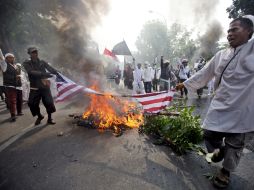Las manifestaciones anti-estadounidenses en los países de Medio Oriente continúan. EFE  /