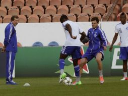 Sesión de entrenamiento del Dínamo en París. AP  /