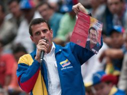 Capriles pidió echar el resto para alcanzar el triunfo en las elecciones del 7 de octubre. XINHUA  /