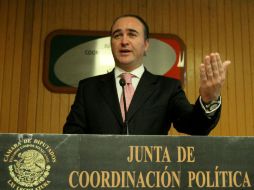 Luis Alberto Villareal, durante la sesión de la Junta de Coordinación Política en la Cámara de Diputados. ARCHIVO  /