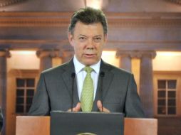 El presidente colombiano anuncia la captura del Daniel Barrera. XINHUA  /