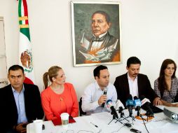 Imagen de la rueda de prensa ofrecida por los diputados electos de Movimiento Ciudadano. ESPECIAL  /