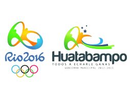 Los “originales”. Esta es la imagen comparativa entre el logotipo de los Olímpicos de Brasil y del municipio sonorense.  /