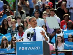 El presidente estadounidense, Barack Obama, en un acto electoral en Woodbridge, Virginia. EFE  /