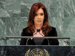 Cristina Kirchner comparó al director del FMI con el director de la FIFA y dijo que el segundo hace un mejor trabajo. EFE  /