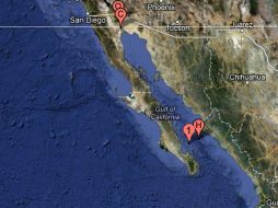 Ubicación del sismo, indicado con el número 1. ESPECIAL  /