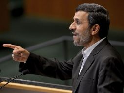 El presidente de Irán, Mahmud Ahmadineyad, interviene ante la Asamblea General de la ONU. EFE  /