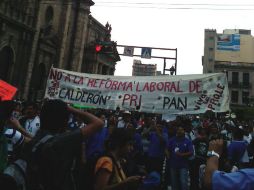 En el lugar se encuentran integrantes de alrededor 80 sindicatos.  /