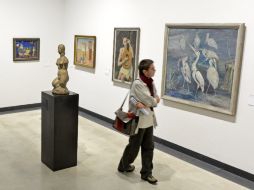 Obras de la exposición que lleva por título ''En la red del arte moderno''. AP  /