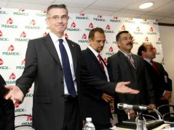 Suárez Coppel, director de Pemex, ofreció una conferencia de prensa. EL UNIVERSAL  /