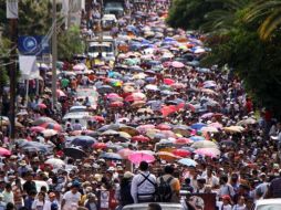 Imagen de la protesta contra la reforma laboral en Oaxaca. EL UNIVERSAL  /