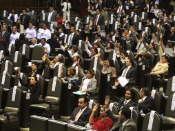 Sesión en la Cámara de Diputados, donde se discute la reforma laboral. NOTIMEX  /