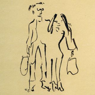 Yoko Ono expone dibujos de Lennon