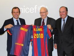 El equipo catalán seguirá siendo promotor de la Unicef, según se dio a conocer en la semana. EFE  /