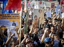 El gobierno luso enfrentaría su tercera huelga a 15 meses de asumir el mando. AFP  /