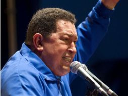Hugo Chávez en uno de sus actos de campaña. AFP  /