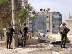 Soldados sirios en recientes enfrentamientos en Alepo. EFE  /