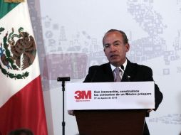 Calderón refirió unas palabras en memoria de José María Morelos y Pavón. ARCHIVO  /