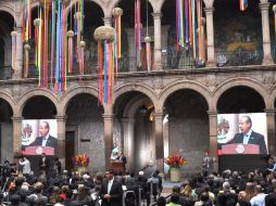 El Presidente Felipe Calderón también inauguró la Feria Mundial de Turismo Cultural en Morelia. NTX  /