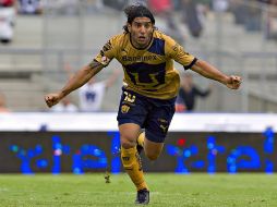 Martín Bravo festeja el primer gol del partido para Pumas. MEXSPORT  /