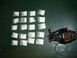 Al momento de que los elementos avistaron al sujeto, éste quiso darse a la fuga y arrojó una bolsa en donde estaba la granada. ARCHIVO  /