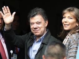 Juan Manuel Santos ingresó con optimismo al hospital; afortunadamente todo salió conforme a lo esperado. AP  /