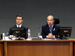 Calderón recibió a Peña Nieto para continuar el diálogo sobre la situación de seguridad en el país. EL UNIVERSAL - PRESIDENCIA  /