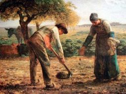 En 1814 nace el pintor francés Jean-Francois Millet. Aquí su cuadro ''Los sembradores de papas''. ARCHIVO  /