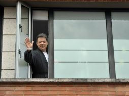 El presidente de Colombia, Juan Manuel Santos, desde el centro médico en Bogotá. NTX  /