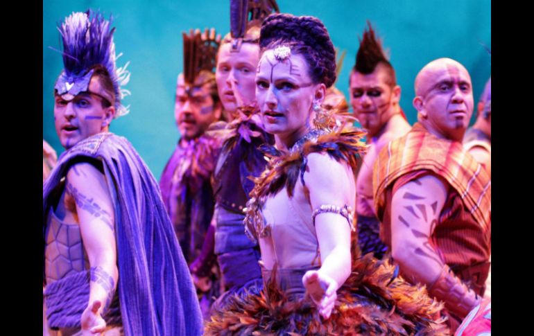 Puesta en escena de ''Códice Ténoch'', del escritor mexicano Luis Mario Moncada. EFE  /