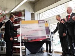 El Presidente Felipe Calderón, el gobernador Emilio González y el presidente del fideicomiso, Raúl Padilla. NOTIMEX  /