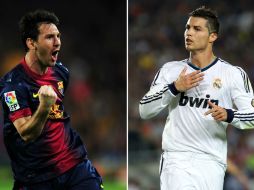 Destacan que la actuación de ayer entre Messi (i) y Cristiano (d) hará más difícil la elección del ganador del Balón de Oro. AFP  /