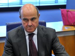El ministro de Economía español, Luis de Guindos, antes de la reunión de los ministros de Finanzas. EFE  /