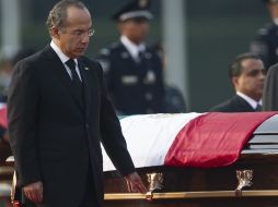 José Francisco Blake Mora, exsecretario de Gobernación, falleció en un accidente de helicóptero; Calderón presidió su funeral. ARCHIVO  /