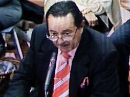 Fotografía realizada desde el monitor de la sala de prensa de la Audiencia de Málaga, del exalcalde de Marbella Julián Muñoz. EFE  /