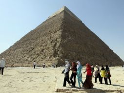 Las labores en Kefrén se concentraron principalmente en la restauración, manutención y ventilación interna de los pasadizos. EFE  /