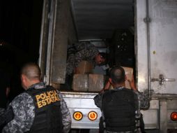 El camión con la mariguana fue descargado en instalaciones de la SSPEJ.  /