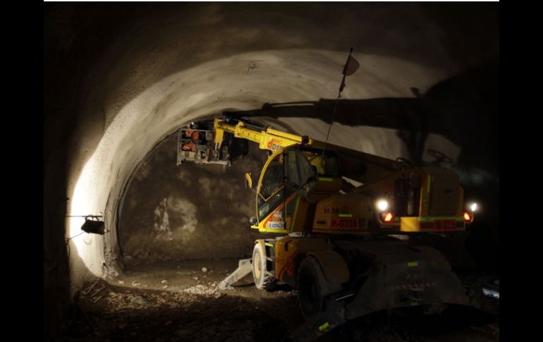 Vista del interior de la mina de la que se rescataron a los 33 trabajadores. AP  /