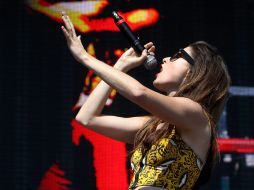 La banda chilena de Francisca Valenzuela durante el festival Corona Capital. ARCHIVO  /