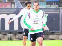 Cuestionado. El delantero jalisciense Javier Hernández fue abucheado en el partido eliminatorio ante Guyana. MEXSPORT  /