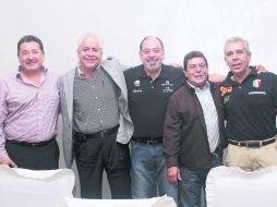 Ellos son. Ricardo Ramírez, Enrique Meza, Tomás López Rocha, Raúl González y Xavier Lamadrid se declaran listos para tomar la salida.  /